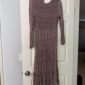 Old Navy Pink Floral Long Sleeve Dress